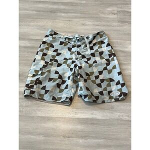 Men's Quick Silver Blue Swimming Trunks Size 36